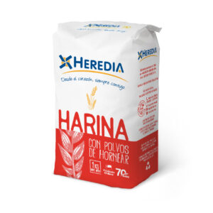 Harina con polvos de hornear 1 kg heredia molinos queques, tortas para el hogar